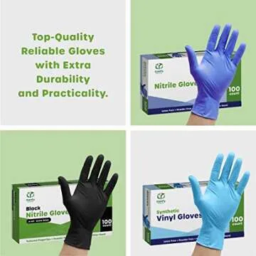 Comfy Package [100 Count Disposable Vinyl Gloves, Powder Free, Latex Free, Clear Gloves for Cooking and cleaning
