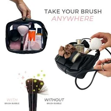 brush bubble Original Silicone Makeup Brush Covers for Travel, A Storage & Organizer Case for Brushe...