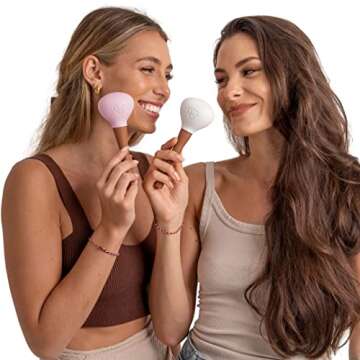 brush bubble Original Silicone Makeup Brush Covers for Travel, A Storage & Organizer Case for Brushes to protect Makeup Bag, Universal Design For Single & Multi-fit, Periwinkle, 2 Pack Set