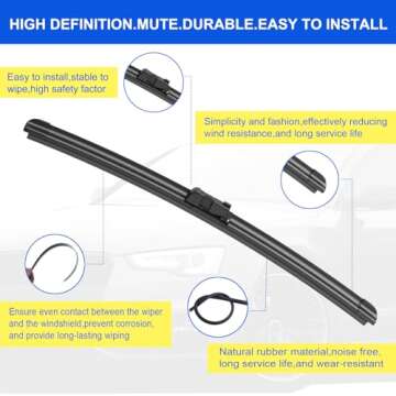 Premium ANIKLUIM® 22"+22" Wiper Blade Set for Chevrolet Tahoe (2007-2013) with Rear Wiper