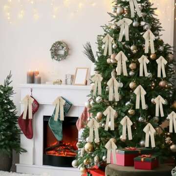 Glitinsel 24 Pcs Velvet Bows Coquette Ribbon Bows Crafts Gift Decorative Bows for Bachelorette Coquette Wedding Bridal Birthday Xmas Party Decorations