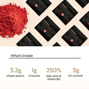 Promix Pre-Workout Powder, Strawberry Lemon - Maximize Focus & Performance - Helps Muscle Gain, Endu...