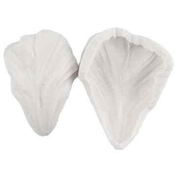 MINFEIDMS Gumpaste Flower Silicone Veining Mold Fondant Rose Veined Mold Gum Paste Peony Flower Mold Orchid Molds For Cake Decorating Candy Chocolate Gum Paste Polymer Clay Set Of 5