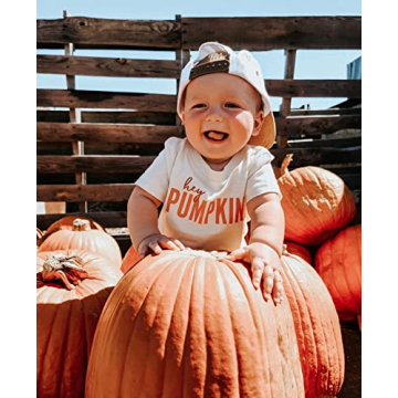 Baby Boy Girl Halloween Hey Pumpkin Romper Outfit 0-3 Years