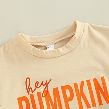 Baby Boy Girl Halloween Hey Pumpkin Romper Outfit 0-3 Years