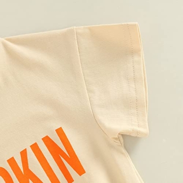 Baby Boy Girl Halloween Hey Pumpkin Romper Outfit 0-3 Years