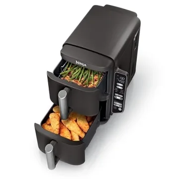 Ninja DoubleStack 2-Basket Air Fryer, DoubleStack Technology Cooks 4 Foods at Once, Space Saving Des...