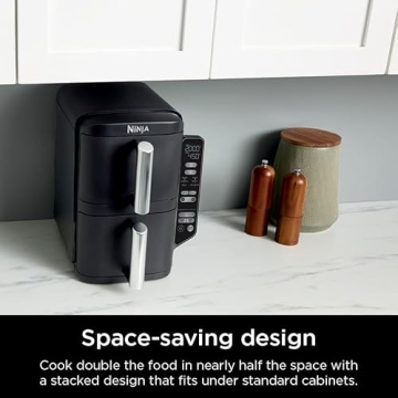 Ninja DoubleStack Air Fryer, 8 QT, Space Saving, 6-in-1 Cooking
