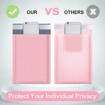 UCGOU Light Pink Bubble Mailers - 50 Pack for Shipping
