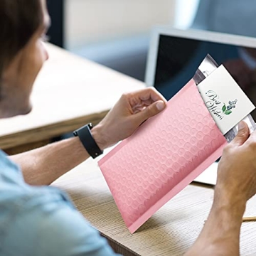UCGOU Light Pink Bubble Mailers - 50 Pack for Shipping