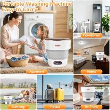 Negom Mini Portable Washing Machine Travel, Portable Foldable Mini Washing Machine for Apartments Do...