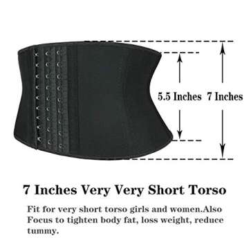 Atbuty Short Torso Waist Trainer for Slimming and Support