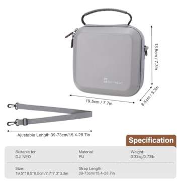 Skyreat Neo Case, Portable PU Leather Small Shoulder Bag for DJI Neo Drone and Batteries Accessories