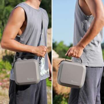 Skyreat Neo Case, Portable PU Leather Small Shoulder Bag for DJI Neo Drone and Batteries Accessories