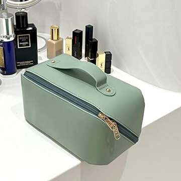 REWMET Portable Pillow Makeup Bag, Large Capacity Travel Cosmetic bag, Multifunctional Storage Make ...