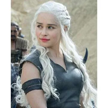 Mersi Silver Wigs for Women Costume Wig Long Braided Hair Wigs for Party Halloween (Silver) S039S