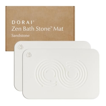 Dorai Home Bath Stone Mat 23.6"x15.4" | Luxury Diatomite Quick-Dry Bath Mat