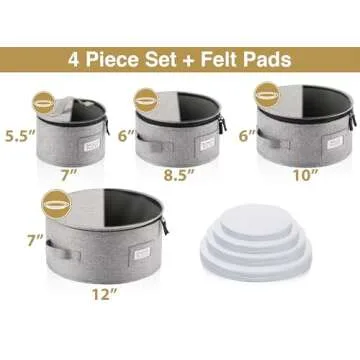 Stackable China Storage Cases Set for Dinnerware