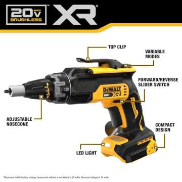 DEWALT 20V Max Drywall Screwgun, Tool Only (DCF630B)