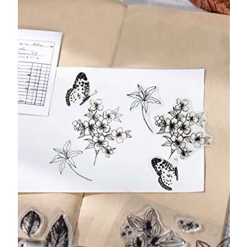 3pcs Butterfly Transparent Stamps for Elegant Card Making and Crafting