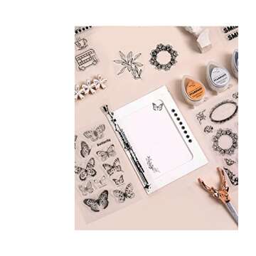 3pcs Butterfly Transparent Stamps for DIY Crafts