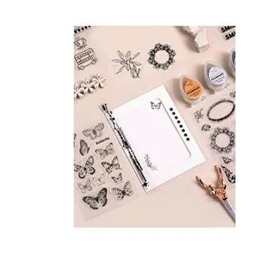 3pcs Butterfly Transparent Stamps for DIY Crafts