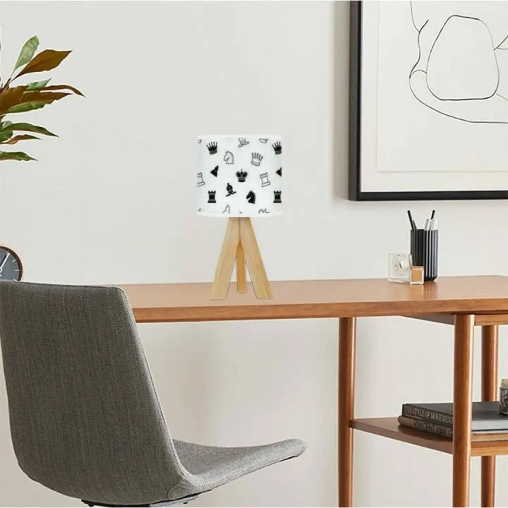 Chess Themed Mini Desk Nightstand Lamp