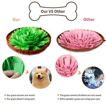 AUBBC Upgraded Snuffle Mat, Dog Puzzle Toys Interactive Feeding Mat with Dog Encourage Natural Forag...