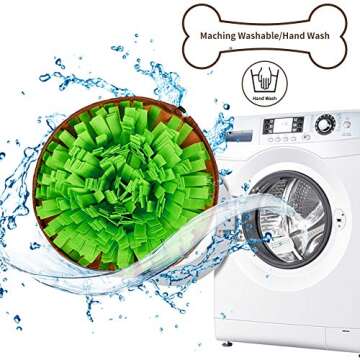 AUBBC Upgraded Snuffle Mat, Dog Puzzle Toys Interactive Feeding Mat with Dog Encourage Natural Foraging Skills and Nose Work Training for Dogs Bowl Dog Treat Dispenser Stress Relief- Machine Washable