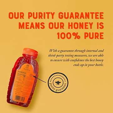 Nate's 100% Pure, Raw & Unfiltered Honey - Award-Winning Taste, 16oz.Squeeze Bottle (6-Pack)