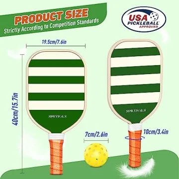 Pickleball Paddles,USAPA Approved Pickleball Paddles Set Premium Pickleball Paddle, 4 Pickleball Balls & 1 Carry Bag Gifts for Women Men Beginners & Pros Players