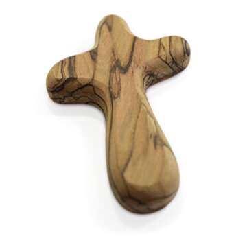 4" Olive Wood Clinging Cross from Bethlehem - Perfect Gift