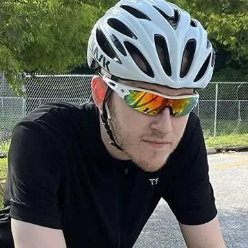 TOREGE Polarized Sports Sunglasses for Men Women Cycling Driving