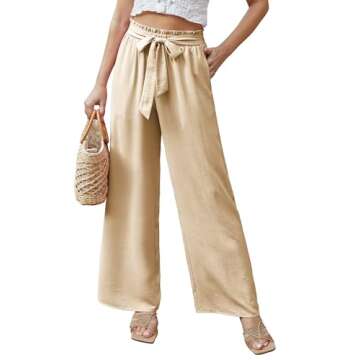 Feiersi Women Casual Wide Leg Pants - Stylish & Comfortable High Waisted Palazzo Pants