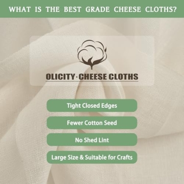 Olicity Cheese Cloths Grade 90 for Cooking and Crafts