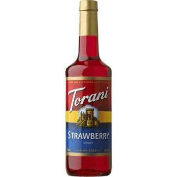 Torani Syrup - Fruit Flavors Variety Pack - Strawberry, Peach, and Raspberry - 7