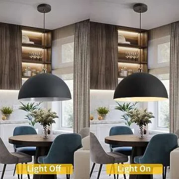 YHANFENGCY Modern Pendant Light Industrial Pendant Light 17.72'' Black and White Interior Pendant Light line Length 78.74" Perfect for Kitchen Island, Dining Room and Bedroom
