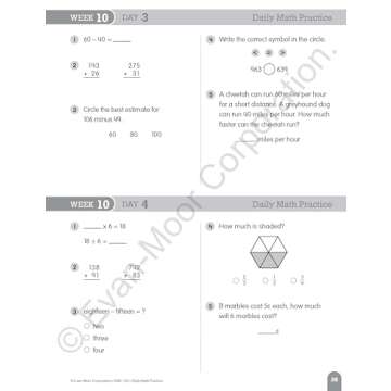 Evan-Moor Daily Math Practice, Grade 3