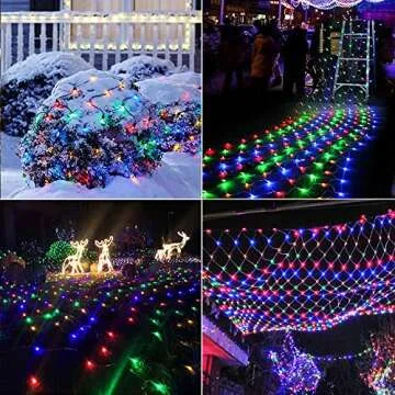 LJLNION Christmas Net Lights, Connectable 360 LED Mesh