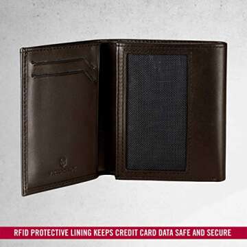 Victorinox Men's Altius Edge Leibnitz Passport Cover With Rfid Accessory, black leather, L