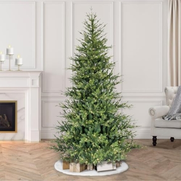 Puleo 7.5' Pre-Lit Alberta Spruce Artificial Christmas Tree
