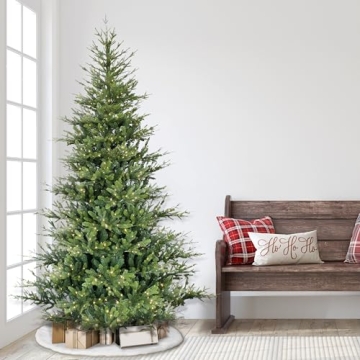 Puleo 7.5' Pre-Lit Alberta Spruce Artificial Christmas Tree