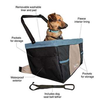 Kurgo Dog Booster Seats for Cars - Pet Car Seats for Small Dogs and Puppies Weighing Under 30 lbs - ...