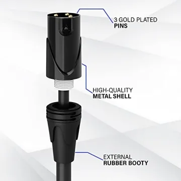 LyxPro 10 Feet XLR Cable for Clear Audio Performance