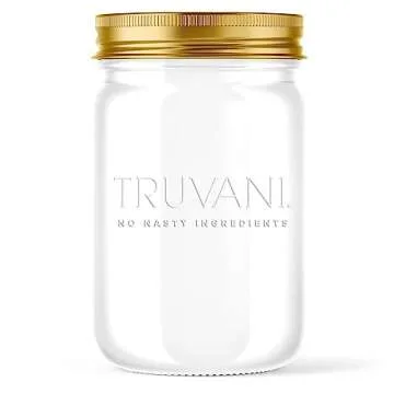 Truvani Vegan Chocolate Peanut Protein Powder with Jar, Frother & Scoop Bundle - 20g of Organic Plant Based Protein Powder - Includes Glass Jar, Portable Mini Electric Whisk & Durable Powder Scoop