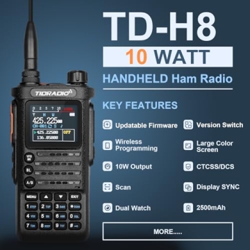 TIDRADIO TD-H8 10W Dual Band Radio with Wireless Programming