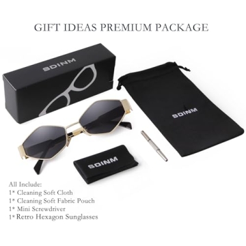 Stunning SDINM Hexagon Sunglasses for Women UV Protection