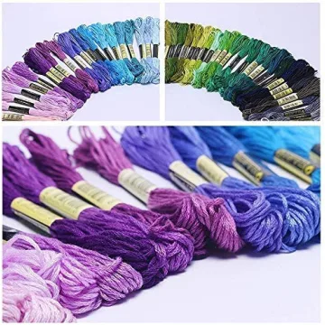 LOVIMAG Rainbow Embroidery Floss Set - 447 Vibrant Colors
