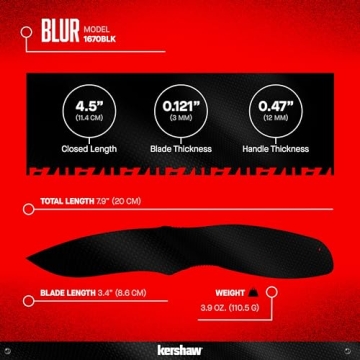 Kershaw Blur Black Pocketknife - Essential EDC Tool