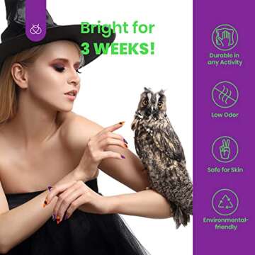 Beetles Gel Nail Polish Set, Hocus Pocus Collection Orange Green Purple Black Glitter Gel Polish Set Soak Off Nail Lamp Uv LED Cured Nail Art Design Manicure Gift Holiday